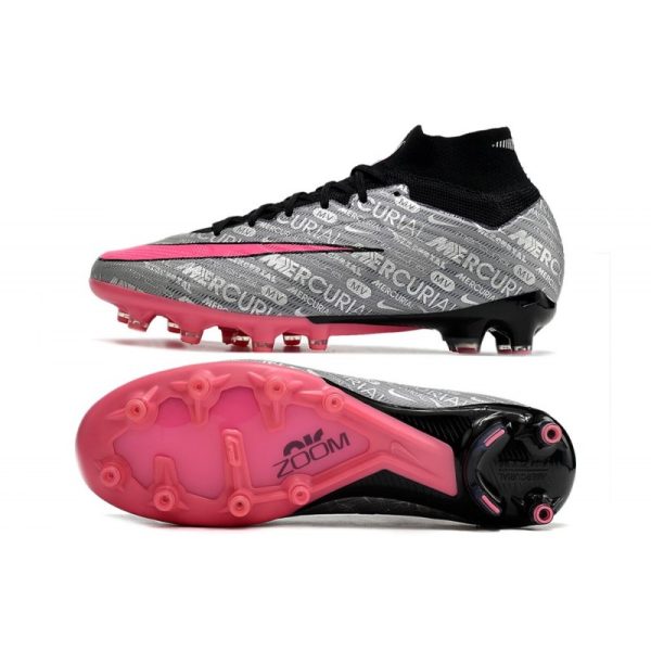 Chaussures Nike Mercurial Superfly 9 Elite AG Argent Métallique Hyper Rose Noir