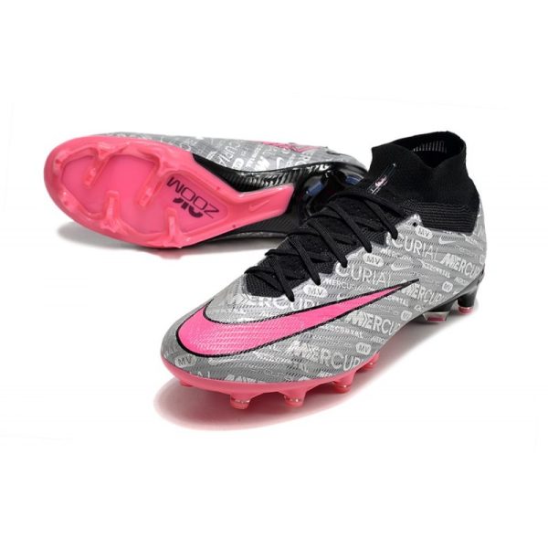 Chaussures Nike Mercurial Superfly 9 Elite AG Argent Métallique Hyper Rose Noir