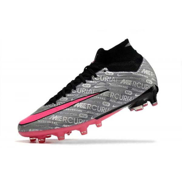 Chaussures Nike Mercurial Superfly 9 Elite AG Argent Métallique Hyper Rose Noir