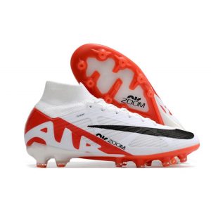 Chaussures Nike Mercurial Superfly 9 Elite AG Blanc Cramoisi Vif Noir