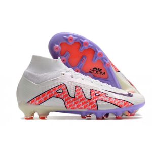 Chaussures Nike Mercurial Superfly 9 Elite AG Blanc Noir Rouge