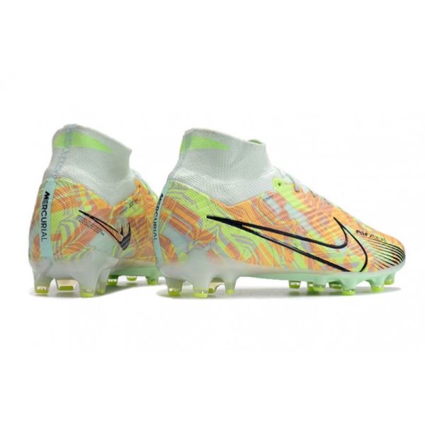 Chaussures Nike Mercurial Superfly 9 Elite AG Bonded - Vert Bleu Orange