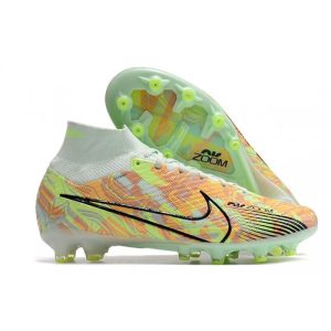 Chaussures Nike Mercurial Superfly 9 Elite AG Bonded - Vert Bleu Orange