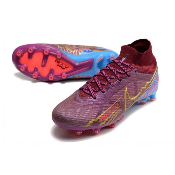 Chaussures Nike Mercurial Superfly 9 Elite AG KM Foncé Betterave Mtlc Vivid Or