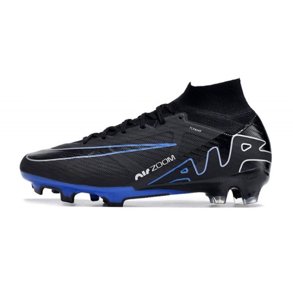Chaussures Nike Mercurial Superfly 9 Elite AG Noir Chrome Hyper Royal