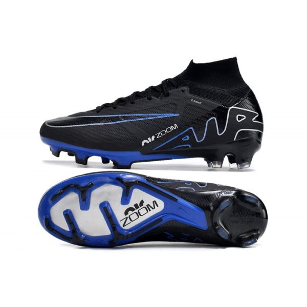 Chaussures Nike Mercurial Superfly 9 Elite AG Noir Chrome Hyper Royal