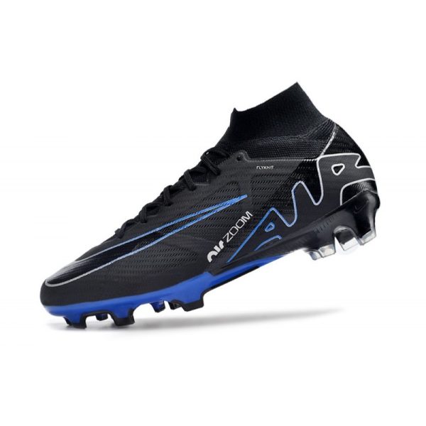 Chaussures Nike Mercurial Superfly 9 Elite AG Noir Chrome Hyper Royal