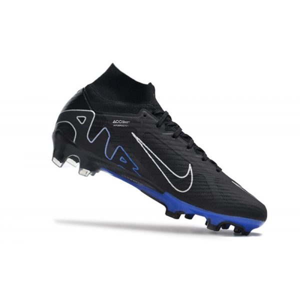 Chaussures Nike Mercurial Superfly 9 Elite AG Noir Chrome Hyper Royal