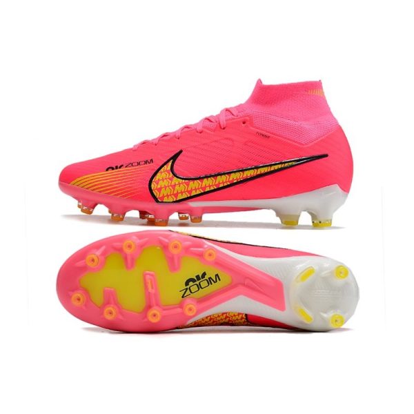 Chaussures Nike Mercurial Superfly 9 Elite AG Rouge Jaune