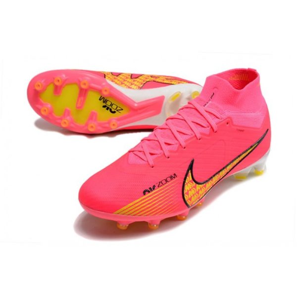 Chaussures Nike Mercurial Superfly 9 Elite AG Rouge Jaune