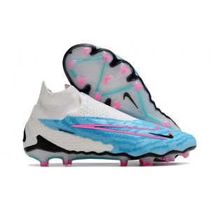 Chaussures Nike Phantom GX Elite DF FG Bleu Baltique Rose Blanc Bleu Laser