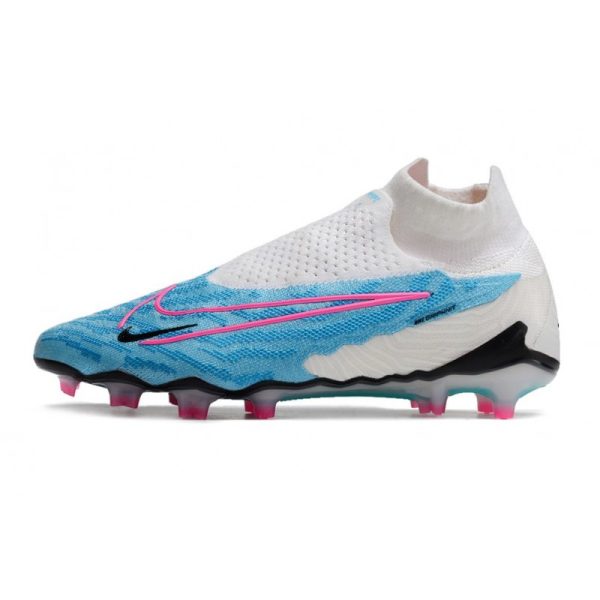 Chaussures Nike Phantom GX Elite DF FG Bleu Baltique Rose Blanc Bleu Laser