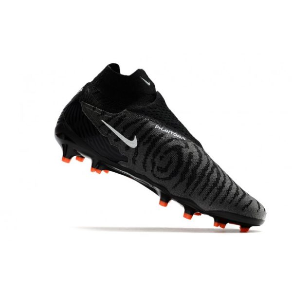 Chaussures Nike Phantom GX Elite DF FG Noir Blanc Sommet Gris Fumée