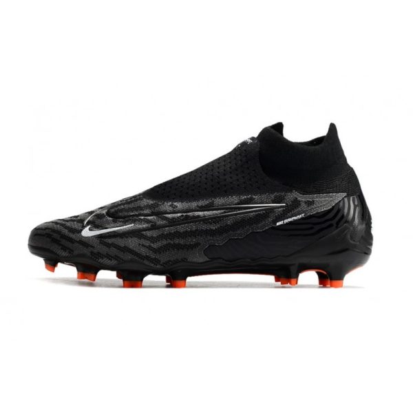Chaussures Nike Phantom GX Elite DF FG Noir Blanc Sommet Gris Fumée