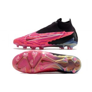 Chaussures Nike Phantom GX Elite DF FG Rose Noir