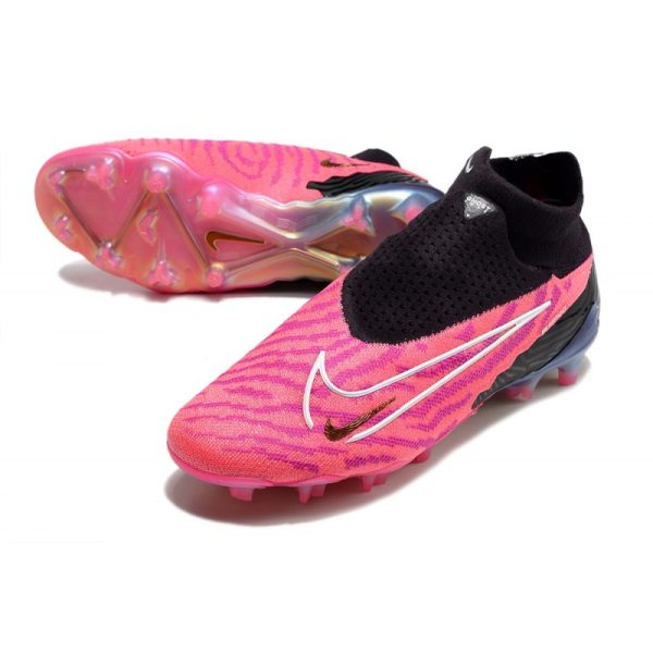 Chaussures Nike Phantom GX Elite DF FG Rose Noir