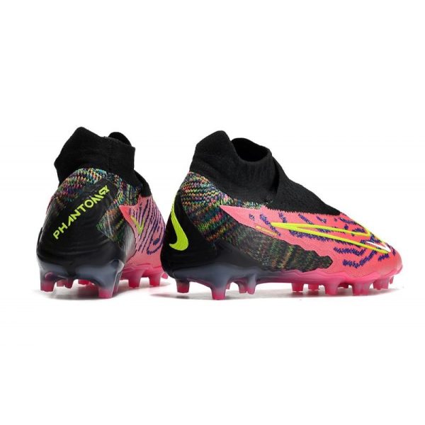 Chaussures Nike Phantom GX Elite DF FG Rose Noir Jaune