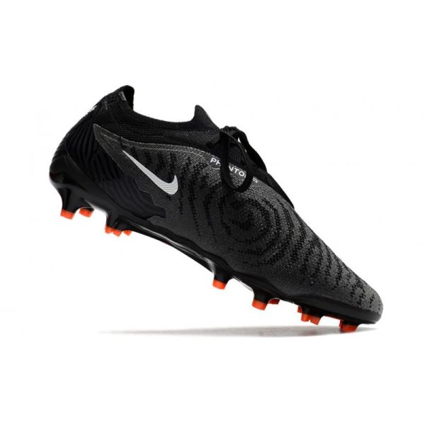 Chaussures Nike Phantom GX Elite FG Noir Blanc Sommet Gris Fumée