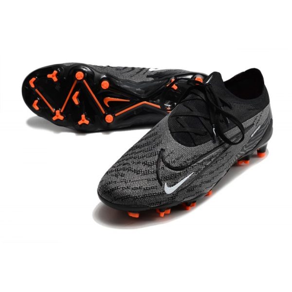 Chaussures Nike Phantom GX Elite FG Noir Blanc Sommet Gris Fumée