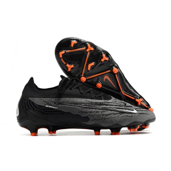 Chaussures Nike Phantom GX Elite FG Noir Blanc Sommet Gris Fumée