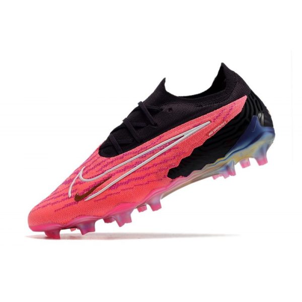 Chaussures Nike Phantom GX Elite FG Rose Noir Blanc