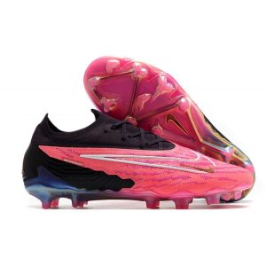 Chaussures Nike Phantom GX Elite FG Rose Noir Blanc