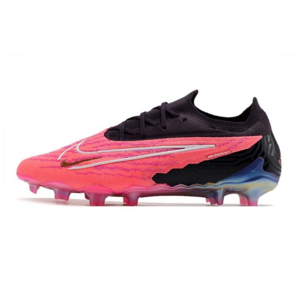 Chaussures Nike Phantom GX Elite FG Rose Noir Blanc