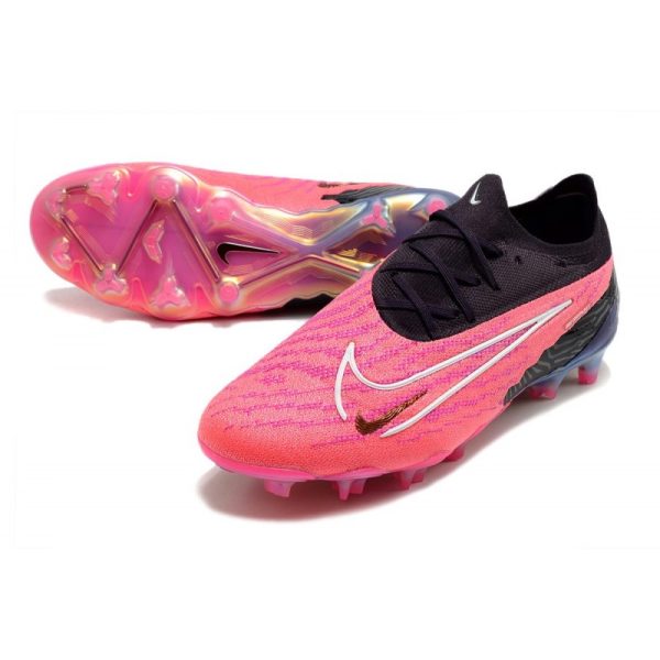 Chaussures Nike Phantom GX Elite FG Rose Noir Blanc