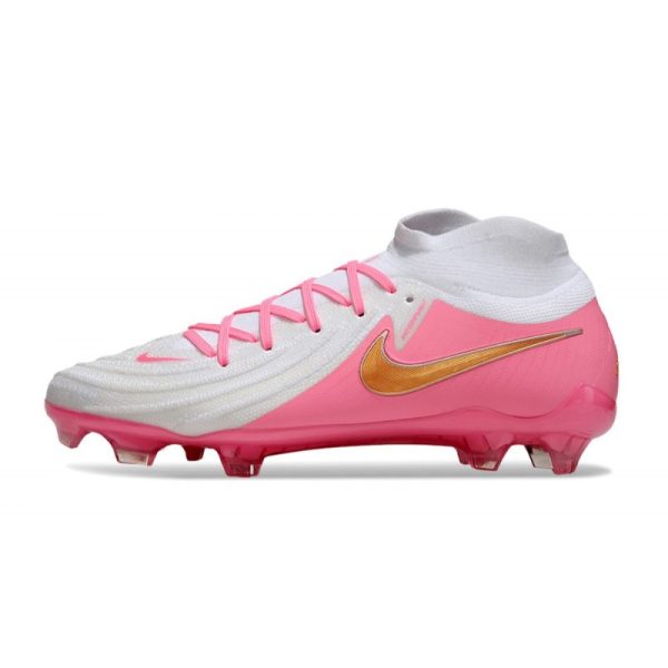 Chaussures Nike Phantom Luna Elite FG Rose Blanc
