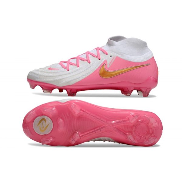 Chaussures Nike Phantom Luna Elite FG Rose Blanc