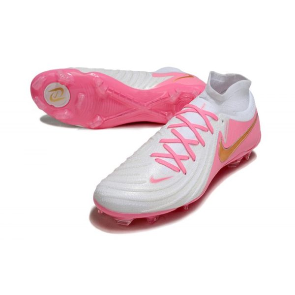 Chaussures Nike Phantom Luna Elite FG Rose Blanc