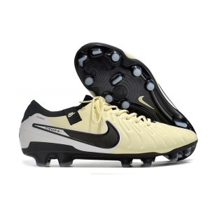Chaussures de foot Nike Tiempo Legend X Elite FG Beige Noir