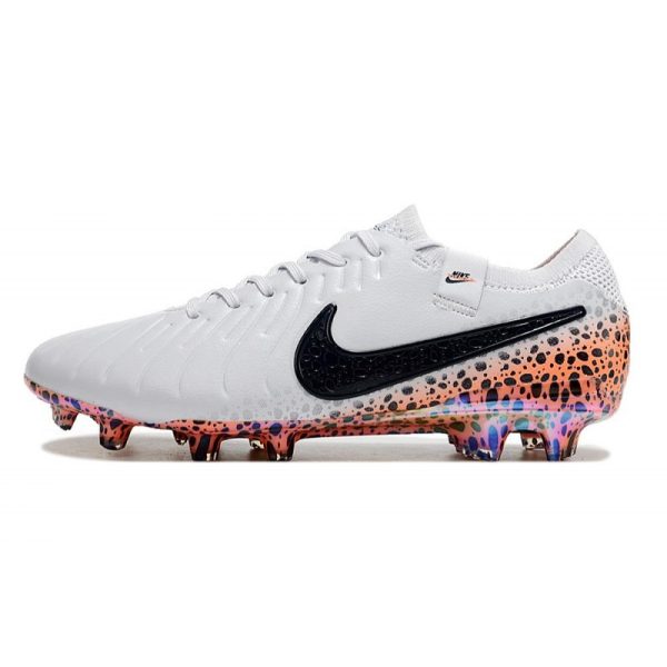 Chaussures Nike Tiempo Legend X Elite FG Blanc Noir Orange