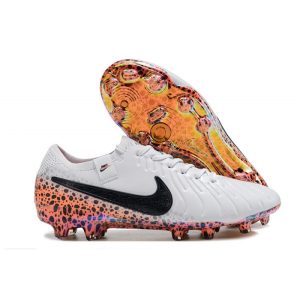 Chaussures de foot Nike Tiempo Legend X Elite FG Blanc Noir Orange