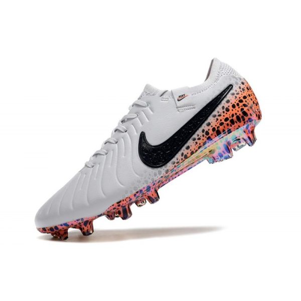 Chaussures Nike Tiempo Legend X Elite FG Blanc Noir Orange