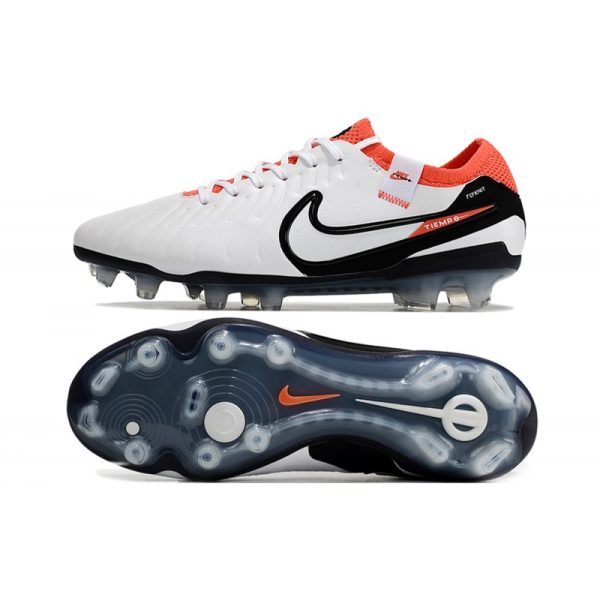 Chaussures Nike Tiempo Legend X Elite FG Blanc Noir Pourpre