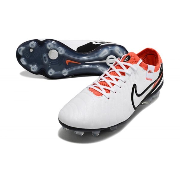 Chaussures Nike Tiempo Legend X Elite FG Blanc Noir Pourpre