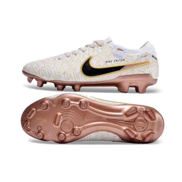 Chaussures Nike Tiempo Legend X Elite FG Blanc Or Noir