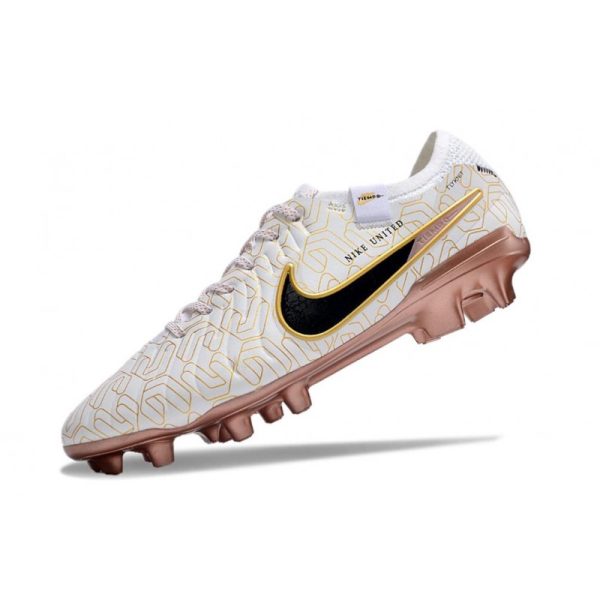 Chaussures Nike Tiempo Legend X Elite FG Blanc Or Noir