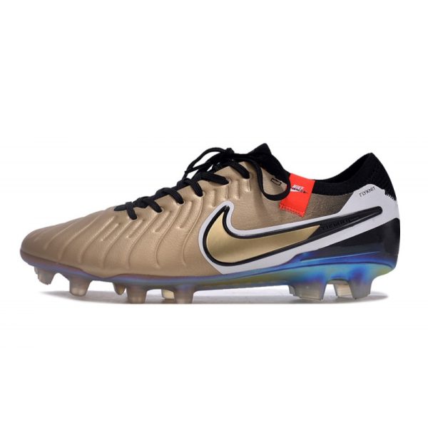 Chaussures Nike Tiempo Legend X Elite FG Future Heritage Soie Dorée Mét Pièce Noir