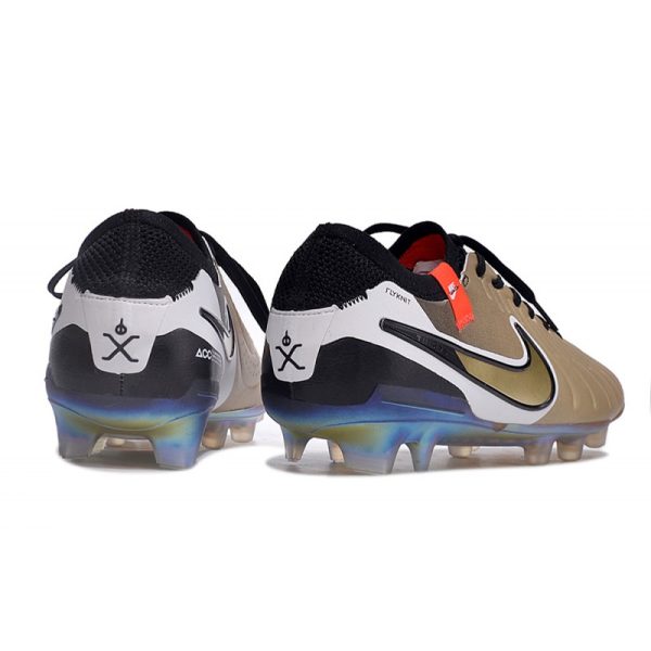 Chaussures Nike Tiempo Legend X Elite FG Future Heritage Soie Dorée Mét Pièce Noir