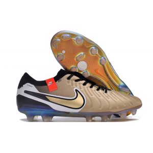 Chaussures Nike Tiempo Legend X Elite FG Future Heritage Soie Dorée Mét Pièce Noir