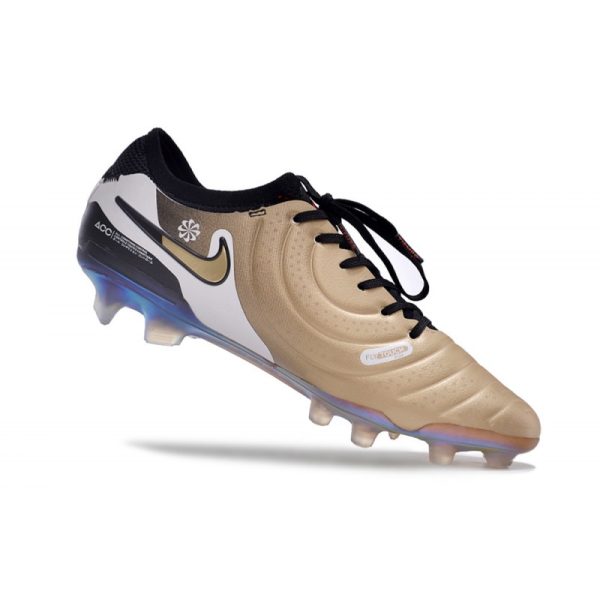 Chaussures Nike Tiempo Legend X Elite FG Future Heritage Soie Dorée Mét Pièce Noir