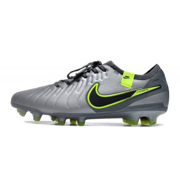 Chaussures Nike Tiempo Legend X Elite FG Gris Noir Vert