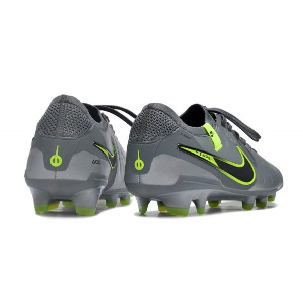 Chaussures Nike Tiempo Legend X Elite FG Gris Noir Vert