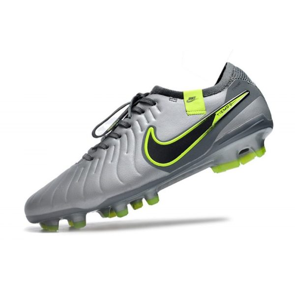 Chaussures Nike Tiempo Legend X Elite FG Gris Noir Vert