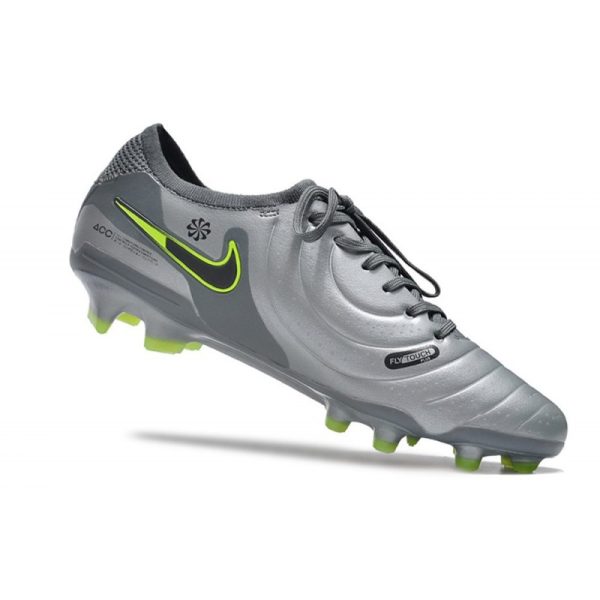 Chaussures Nike Tiempo Legend X Elite FG Gris Noir Vert