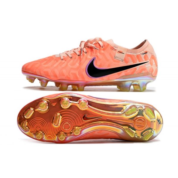 Chaussures Nike Tiempo Legend X Elite FG NU Goyave Givré Noir Orange Total