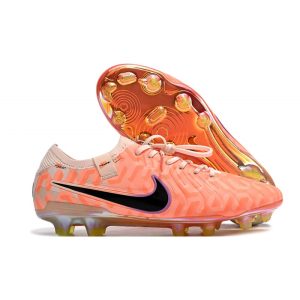 Chaussures Nike Tiempo Legend X Elite FG NU Goyave Givré Noir Orange Total
