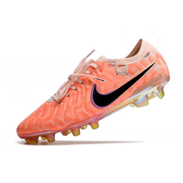 Chaussures Nike Tiempo Legend X Elite FG NU Goyave Givré Noir Orange Total